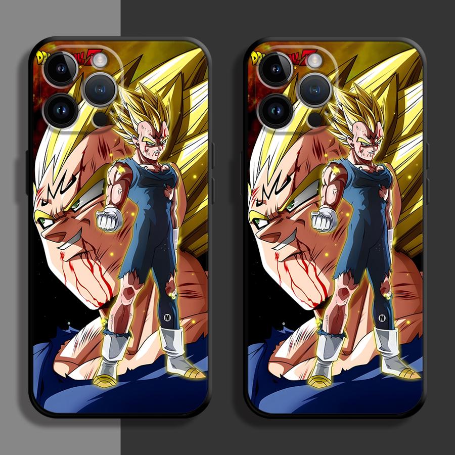 Крутой чехол Dragon Ball Saiyan Vegeta для iPhone 12 Mini 7 6s 13 Pro 11 16Pro Max XR 14 XS X 16e 8 Plus SE 15 Мягкий чехол