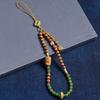 Chinese Style Mobile Phone Chain Vintage Antique Green Wrist Rope Pendant  Girls
