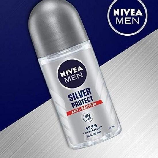Nivea Дезодорант для мужчин шариковый Silver Protect 50мл 3шт