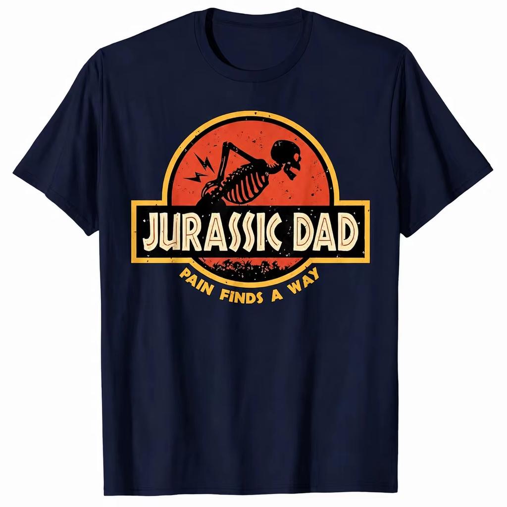 Jurassic Dad Funny Meme Graphics 100cotton Unisex Shirt High Quality Unisexs Oversize Hawaiian Luxury Fashion Oneck Tshirt