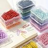 Coloured Paper Clips, 50 PCS Paper Clips, Coloured Metal Paper Clips Paper Clips, Paper Clips Clamps Document Paper Clips With Box