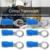 100 шт. прочные изолированные кольцевые наконечники AWG 22-16 RV1.25-5 синие обжимные разъемы для проводов изолированные наконечники для применения в машиностроении