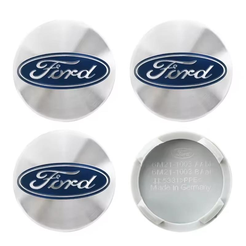 4Pcs Car Logo Wheel Hub Center Caps Decoration Accessories For Ford ST Line Focus Mustang Fiesta Puma Ranger Kuga MK7 MAX F150 BW9