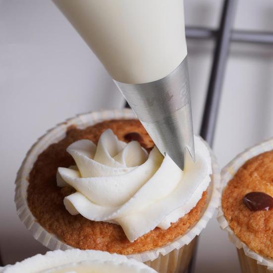 10Pcs Stainless Steel Piping Nozzles Set for Cakes Biscuits Decoration Large Reusable Nozzles for Piping Bags Artistic Cake Piping Tool