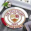 Custom Name VfB Stuttgart Round Area Rug,Carpet Rug for Living Room Bedroom Sofa Playroom Decor,Non-slip Floor Mat