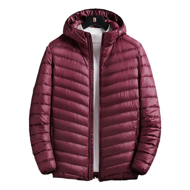 Мужская легкая хлопковая куртка с капюшоном в корейском стиле - Молодежная короткая верхняя одежда большого размера