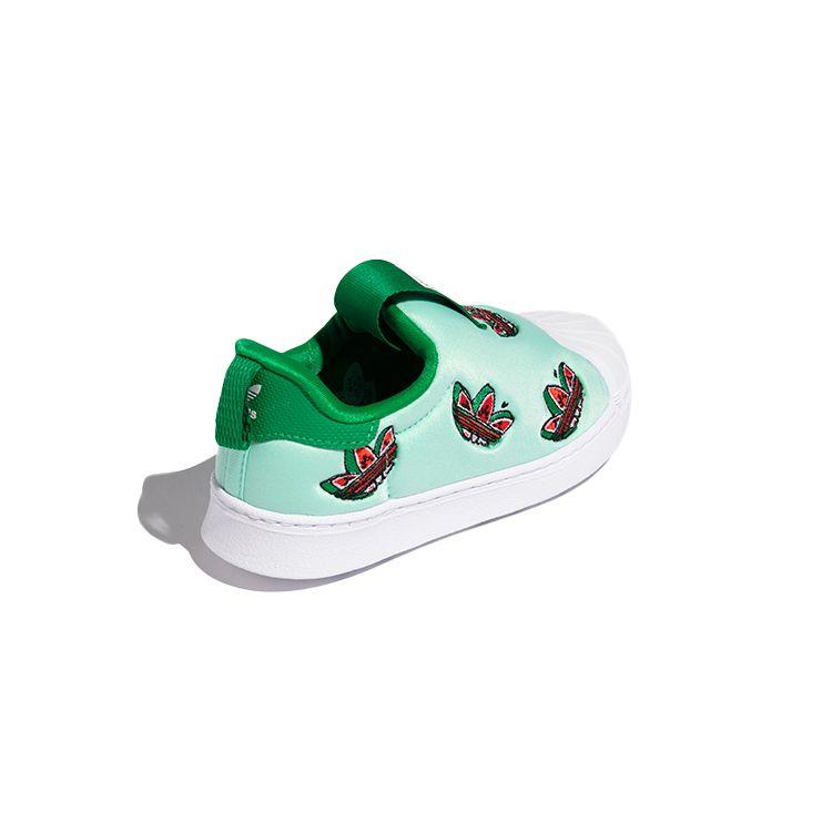 Adidas Детские кроссовки Superstar 360 Infant Watermelon, зеленая, прозрачная, мятная обувь, белая, FY4369