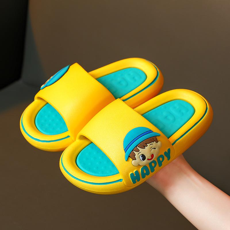 Kids Summer Cartoon Slippers Non Slip Soft Sole Indoor Outdoor Sandals For Boys And Girls Comfortable Home Slides