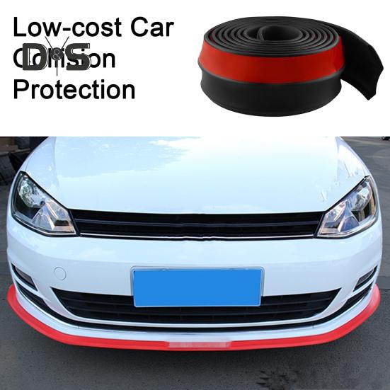 Car Front Lip Spoiler Universal Flexible EPDM Material Easy Installation Aggressive Sports Car Look