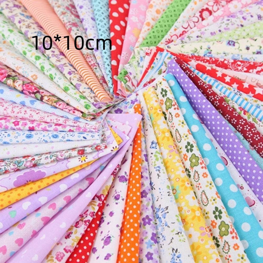 100Pcs Cotton Quilting Cotton Fabric 100*100mm Quilting Fabric Squares For Patchwork