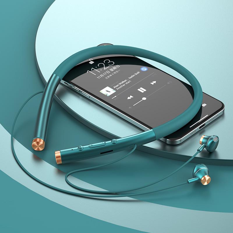 Спортивная беспроводная высокомощная Bluetooth-гарнитура с шейным креплением, универсальная