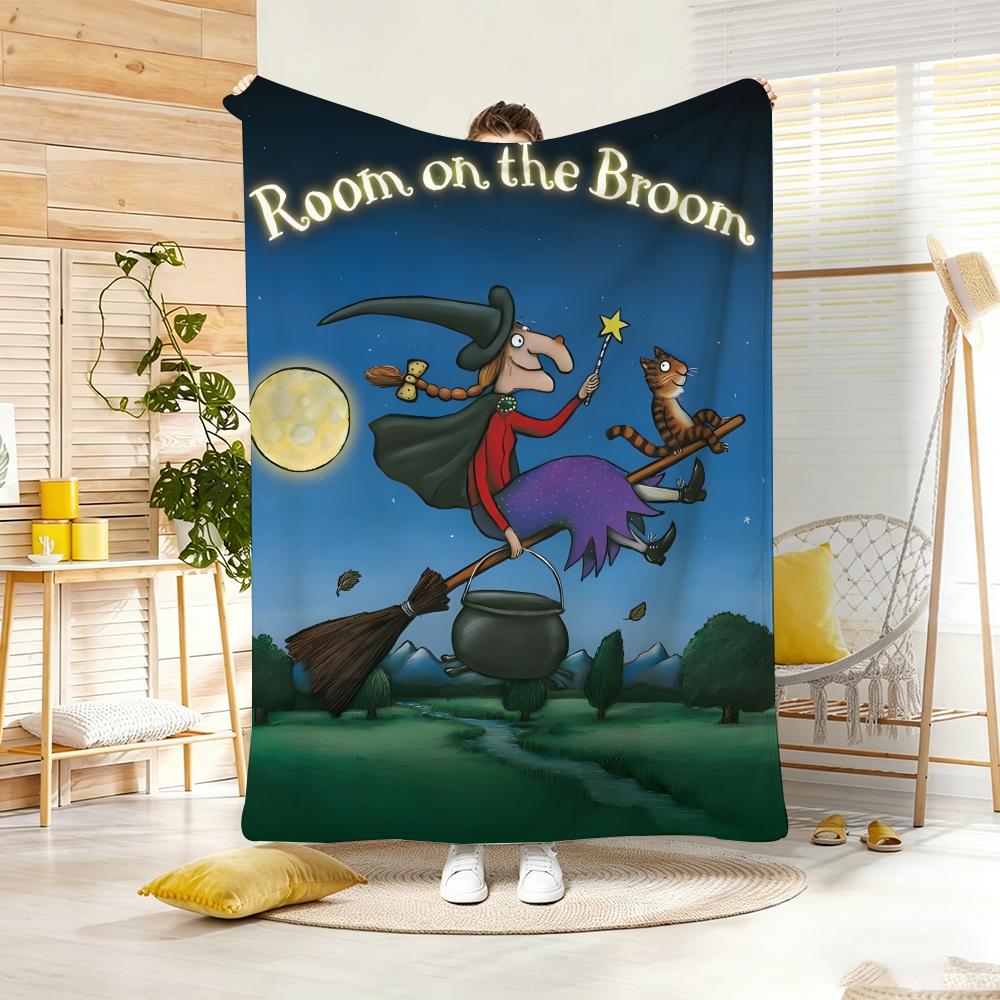 Анимация R-RoomS Плед с метлами Мягкий теплый плед для спальни гостиной кровати Путешествий Кемпинга Пикника Подарок