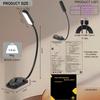 Rechargeable Clip-On Book Light 3 Colors Mini Book Light New Bookmark Lamp  Travel