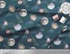Soimoi Black Poly Crepe Fabric Planet Galaxy Decor Fabric Printed metre 42 Inch