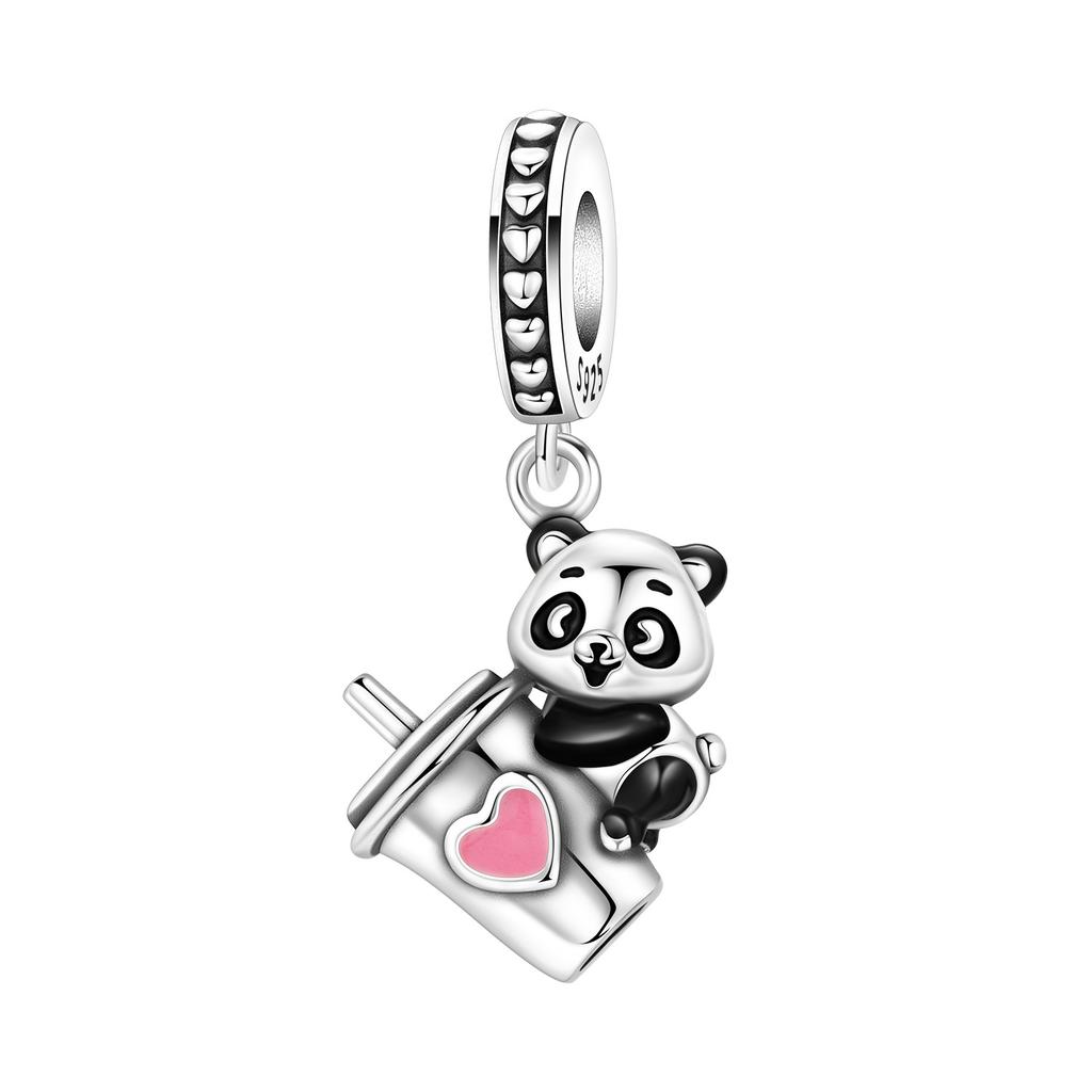 925 Silver Cute Raccoon Beads Fit Bracelets Decoration DIY Birthday Party Gift Jewelry Bracelets Accessory