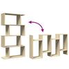 Room Divider Bookshelf with 4 Shelves Sonoma Oak Finish 70 x 24 x 129 cm