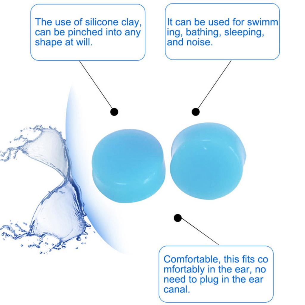 Waterproof Ear Plug Silicone Wax Earplugs Swimming Flying Working Earplug Noise Reduction Cancelling Sleeping Protection Earbuds