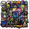 50 New Nordic Style Colorful Skull Series Waterproof Stickers Personalized Graffiti Stickers