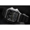 Casio Стандартная серия Классические Ретро Квадратные Десятилетняя Батарея Водонепроницаемые Кварцевый Механизм Ремешок из Смолы Часы Мужские Черные AE-1300WH-8A