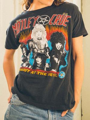 Motley Crue Shout at the Devil Хлопок Черный Унисекс S-5XL VM9234 Унисекс Футболка