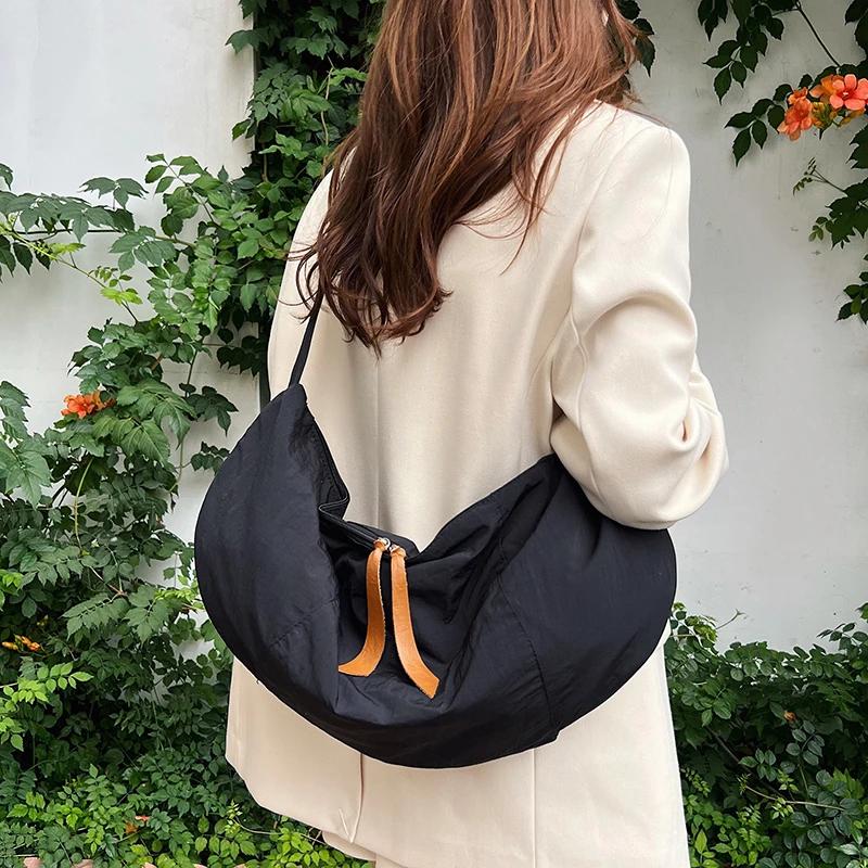 Женская сумка из прочного нейлона на молнии, повседневная, с внутренним отделением, сумка через плечо, сумка для швейных ниток