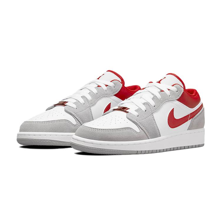 Jordan 1 Низкий SE Дымчато-серый Спортивный красный GS DM0589-016