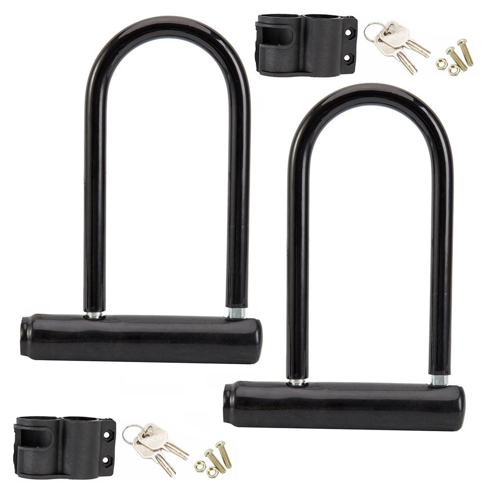 Bicycle U-Lock Portables Heavy Duty Waterproof Anti-Theft Security Motorcycle Scooter Cycling Bike Wheel Lock With Key