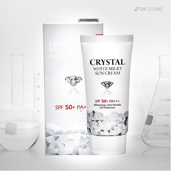 3w Clinic Crystal White Молочный солнцезащитный крем 50мл