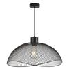 Suspension décorative métal noir grillagé E27 Diam 450mm