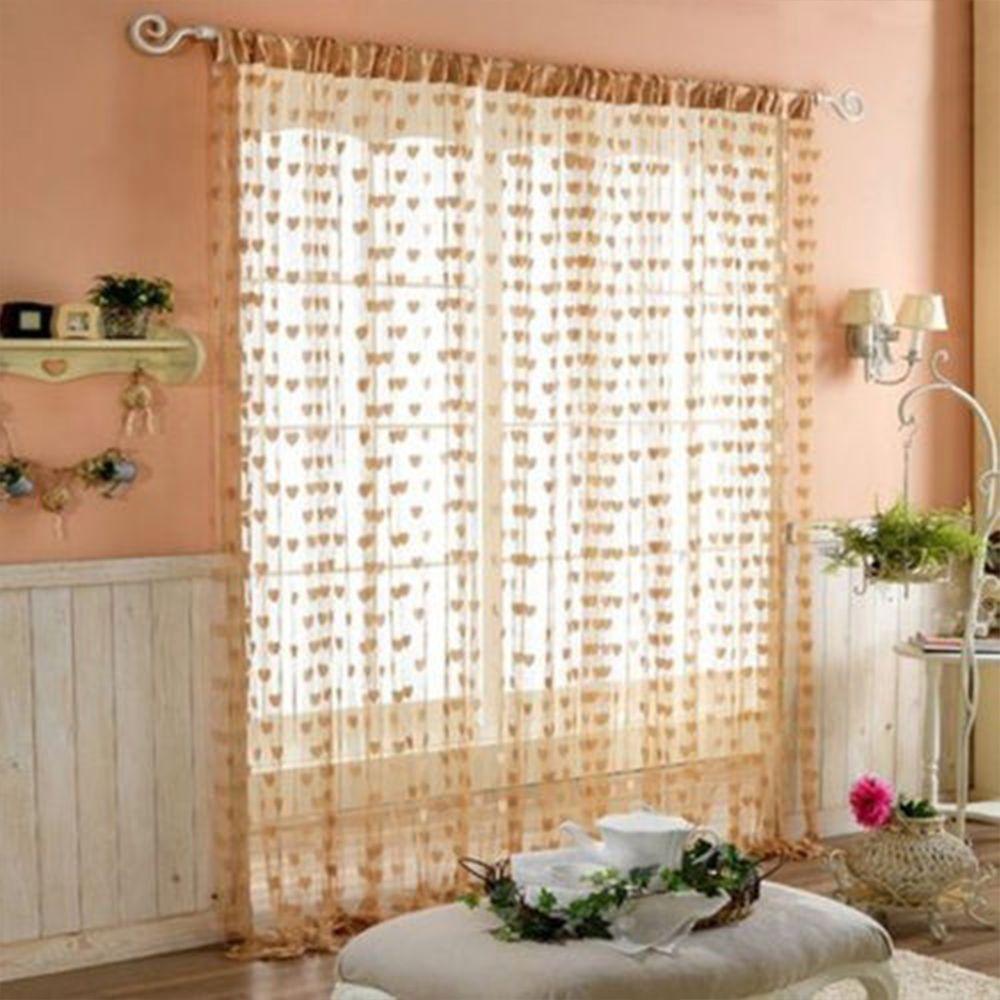 Room New Heart Loving Drapes High Quality Window Tassel Curtain Pattern