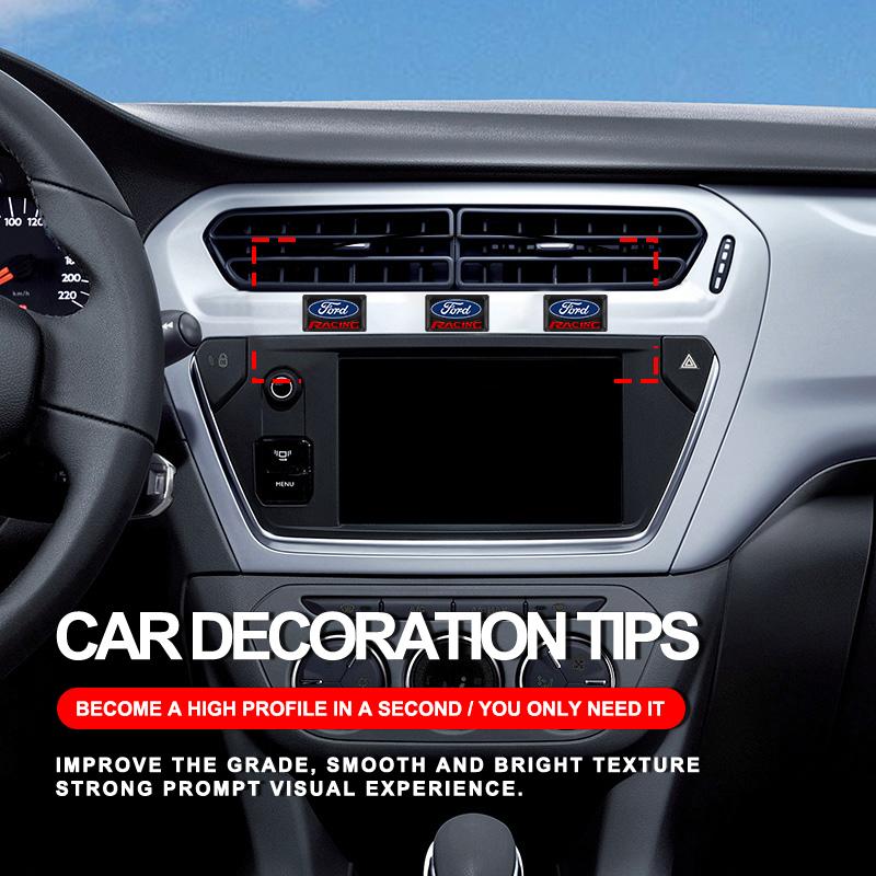 2/5/10Pcs Carbon Fiber Steering Wheel Car Logo Emblem 3D Stickers For Ford Focus Mondeo Kuga Fiesta MK7 Escort Explorer Edge 2 4 MK2 MK4