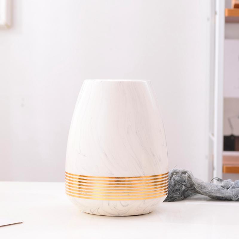 Мраморный дизайн Керамическая ваза Золотая круглая ваза для цветов Водный контейнер для посадки растений Центральная часть Украшение для дома Свадебный подарок