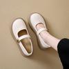 Sheepskin Version~ 2025 Summer New Woven Breathable Hollow Women's Shoes Silver Summer Mary Jane Thick-soled Cool Single Shoes