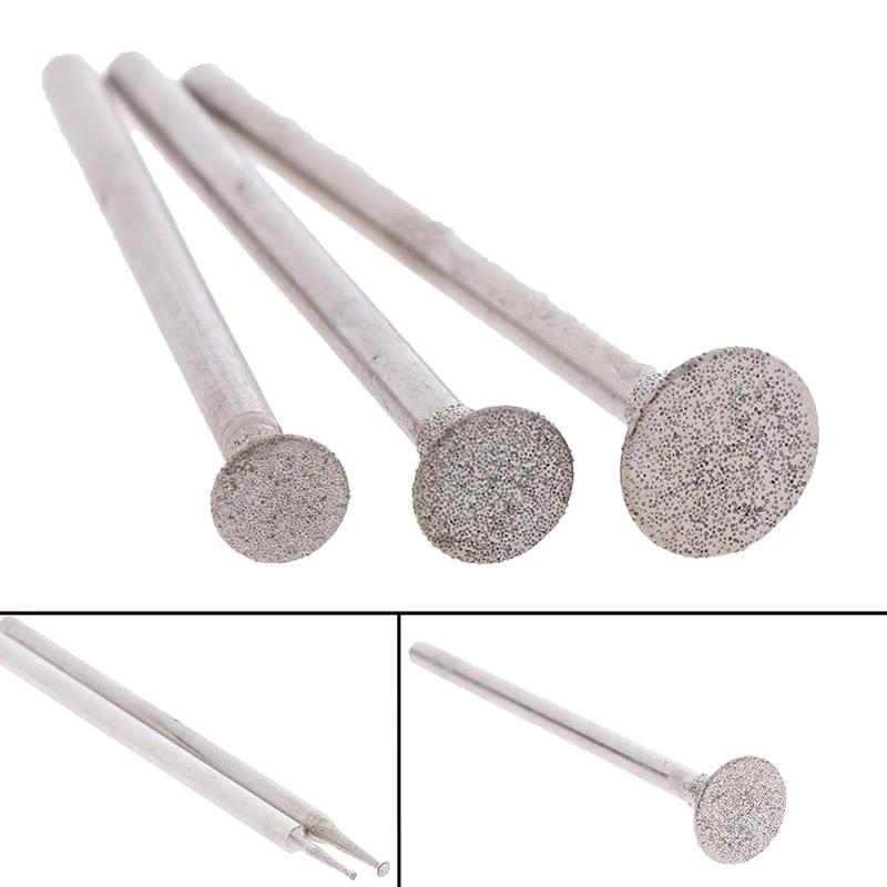 12Pcs Drill Diamond Grinding Head Bur 2.3mm Jade Stone Carve Polish Engrave Tool