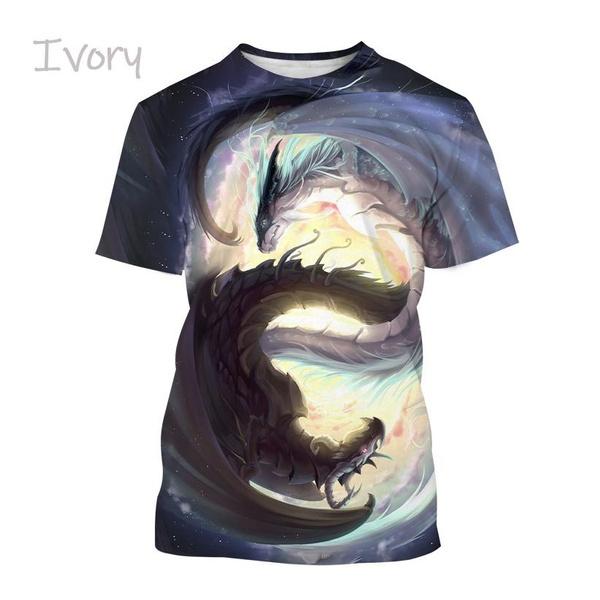 Мужские футболки Bagua Tai Chi Yin Yang Koi Dragon, уличная одежда унисекс, крутая модная повседневная футболка с коротким рукавом с 3D принтом, одежда