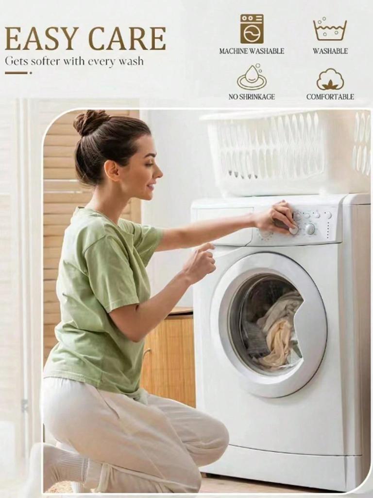 3PCS Gray Fitted Sheet Set Modern Style White Tree Branche Leaf Pattern Print Flat Sheet With 2Pillowcases For Dormitory Decor