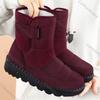Празднуйте Женские Зимние Ботинки 2025 Зимние Туфли на Платформе для Женщин Меховые Теплые Ботильоны Хлопковая Подкладка Женские Однотонные Ботильоны Женские