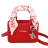 New Diamond Embroidery Thread New Trendy Fashion Shoulder Messenger Bag Portable Silk Scarf Princess Diana Bag