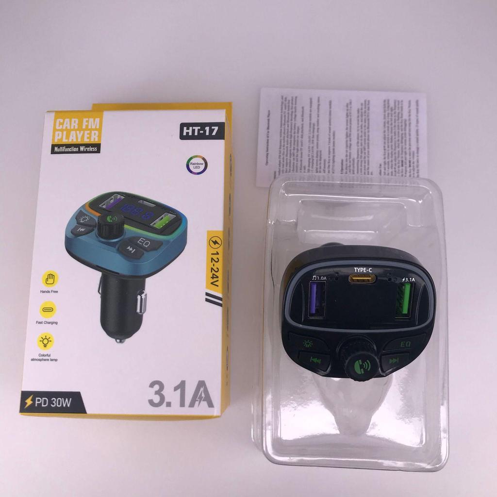 Автомобильный Bluetooth-приемник и FM-передатчик серии HT с MP3, звонками без помощи рук и быстрой зарядкой в автомобиле