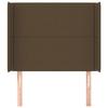 VidaXL Headboard with Ears Dark Brown 93x16x118-128 Cm Fabric3119425