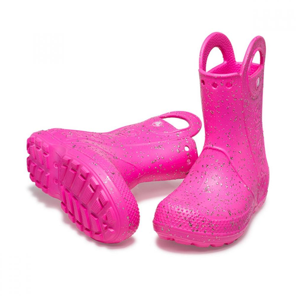 [Обувь Crocs] Официальные детские резиновые сапоги Crocs Handle It GlItter K Pcr 24sKbt210391 