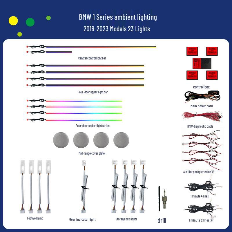 Комплект амбиентной подсветки для BMW 1 серии (2016-2023)