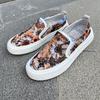 Мода Лето Новые Мужские Очаровательные Туфли с Граффити Мужские Дышащие Повседневные Лоферы Слипоны для Ходьбы Кроссовки Балетки