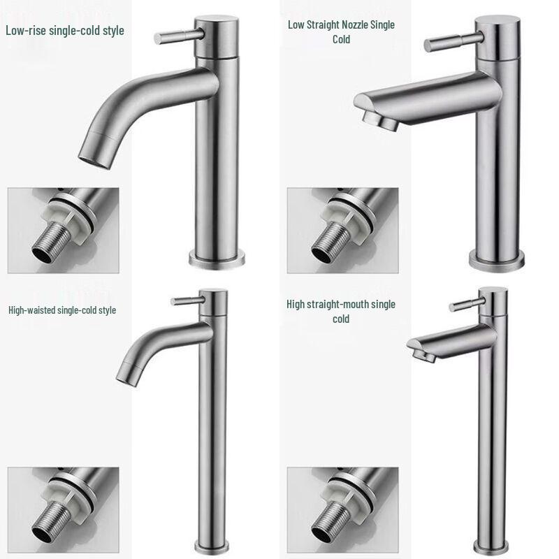 TLXT Stainless Steel Single Cold Basin Faucet