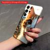 2DFlat Samsung phone case Alien Cat Encounter Phone Case Applicable to Galaxy S22 S23 S24 S25ULTRA S26 A12 A13 A14 A15 A16