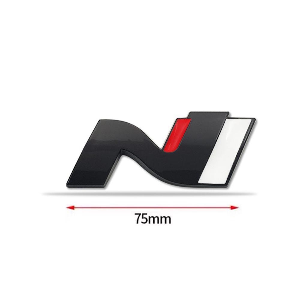 CMQW3 Car 3D Metal Sticker For Hyundai Avante Elantra N Sonata N Line Veloster KONA i30 Fastback Trunk Badge Fender Trim Logo Decorate