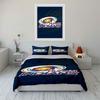 Mumbai Indians Logo Design Print Bedding Set Duvet Cover Pillowcases (1* Duvet Cover 2* Pillowcases Do Not Include Comforter)