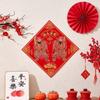 Traditional God Door Sticker Velvet Chinese New Year Couplet Creative God of Wealth Sticker  Office