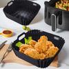Silicone Air Fryer Liners Reusable Square Airfryer Liners for 4-6 QT Food-Grade Baking Pan Liner Air Fryer Accessories