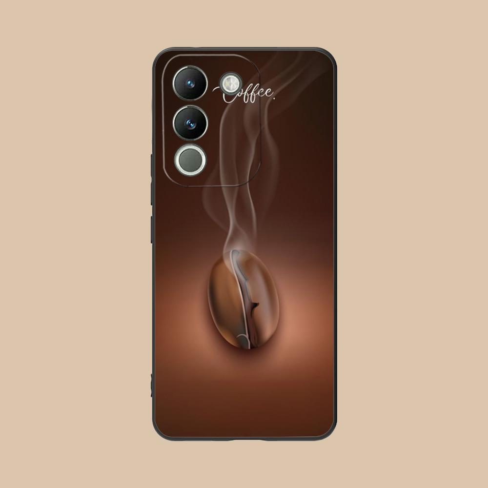 Матовый TPU чехол для мобильного телефона с рисунком кофейных зерен для VIVO V60 V50 V40 V30 V29 V27 V25 V23 Pro Lite 5G, цветная печать